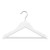 Matt White Children's Wooden Hanger with Trouser Bar and Shoulder Notches for the Utility Room