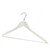 Matt White Wooden Hanger with Trouser Bar and Shoulder Notches for the Utility Room