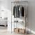 Koolstof Chrome Wire Clothes Rack - 3 Shelves & 1 Rail for the Bedroom