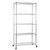 Klassiek Chrome Wire Shelving Unit with Heavy-Duty Wheels - 5 Shelves for the Bathroom