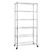 Klassiek Chrome Wire Shelving Unit with Heavy-Duty Wheels - 6 Shelves for the Bedroom