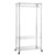 Koolstof Chrome Wire Clothes Rack with Heavy-Duty Wheels - 3 Shelves & 1 Rail for the Bedroom