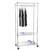 Koolstof Chrome Wire Clothes Rack with Heavy-Duty Wheels - 3 Shelves & 1 Rail for the Bedroom