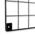 Black Grid Mesh Panel with Built-in Wall Brackets for the Kitchen