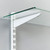 White & Glass Adjustable Shelving - 2 Glass Shelves for the Living Room