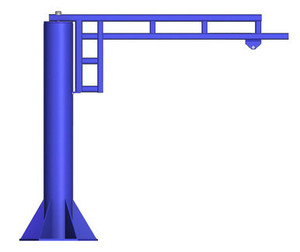  Gorbel WSJ360 1000 lb. Free Standing Work Station Jib Crane 14' HUB 