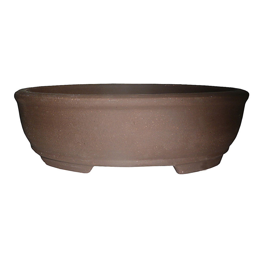 Unglazed Oval Bonsai Pot