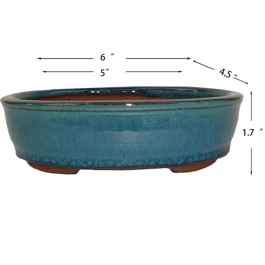 Small Green Oval Pot - CGO3-6GN