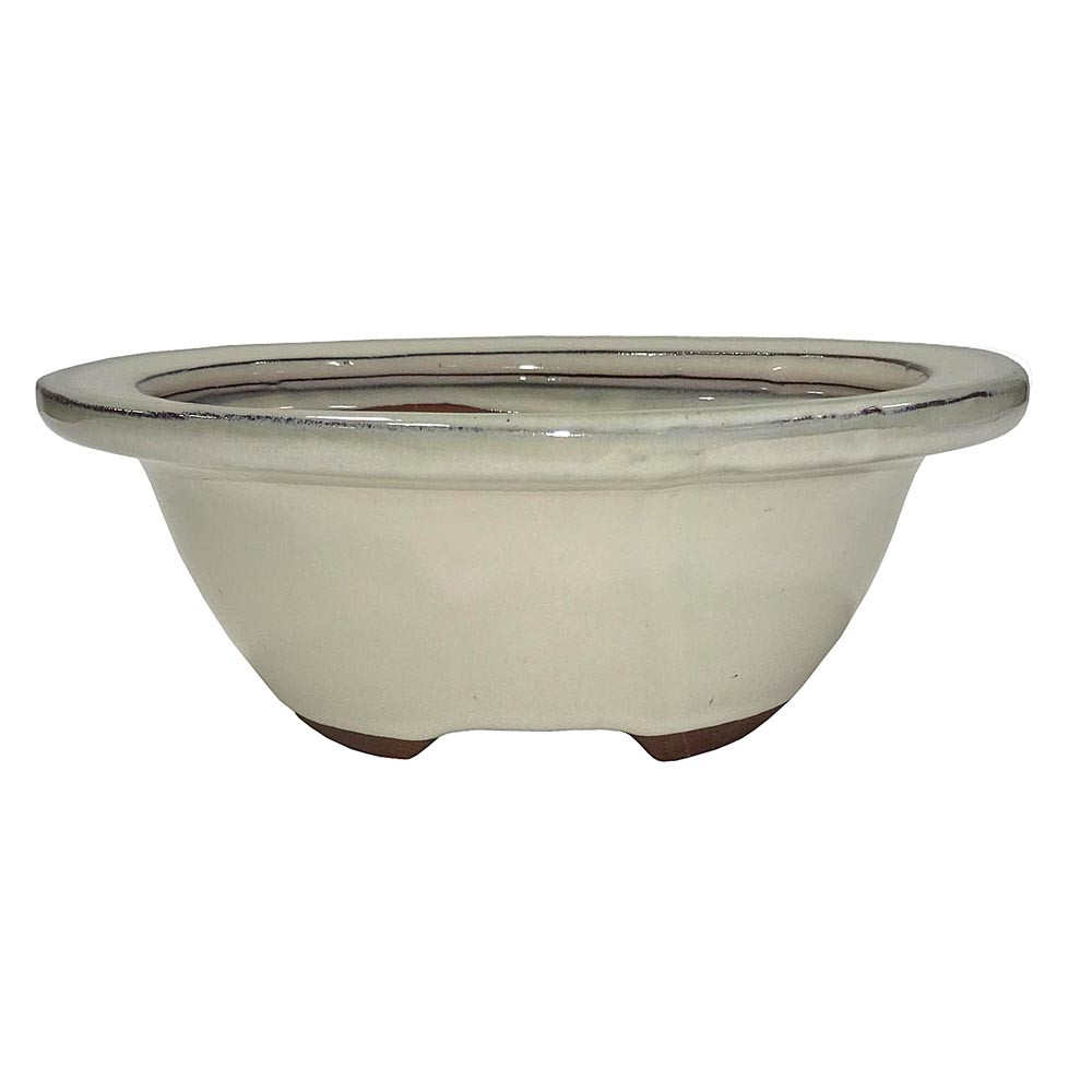Large Ivory Oval Pot - CGO61-7.5HZY