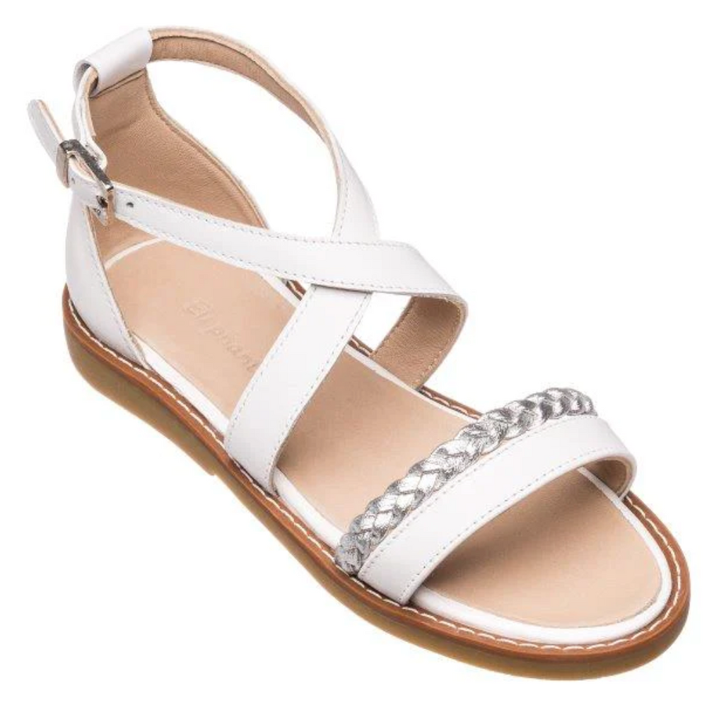 Braided Sandal in White
