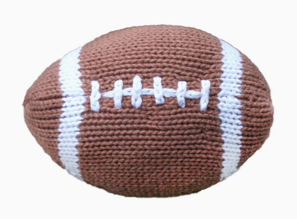 Knit Football Rattle