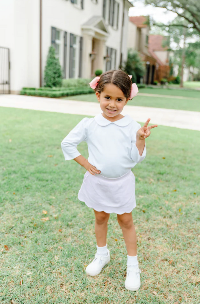 Sophie Pink Scallop Skort