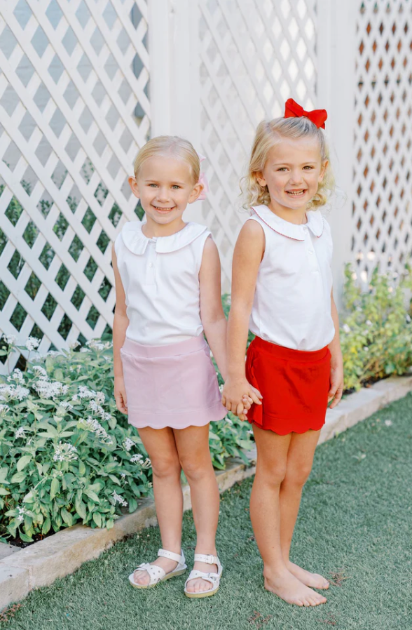 Sophie Pink Scallop Skort