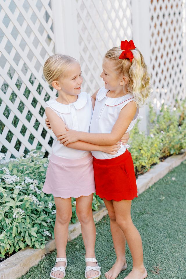 Sophie Pink Scallop Skort