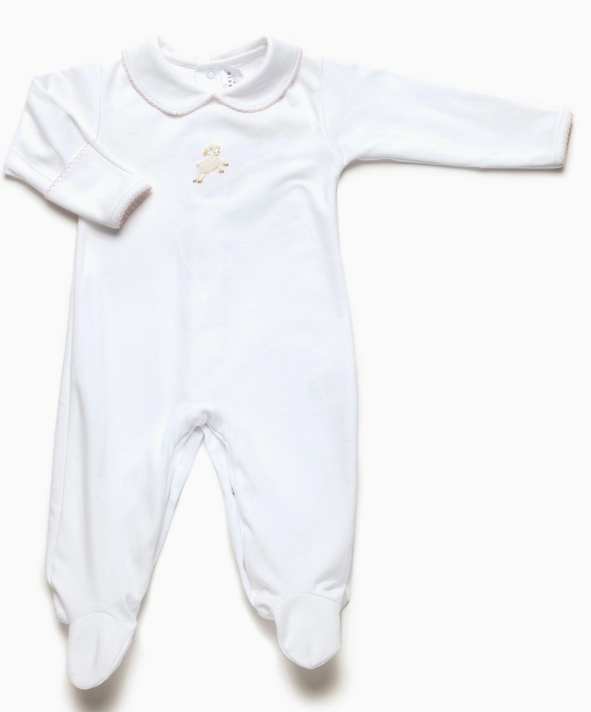 Jumping Lamb Girl Collared Footie