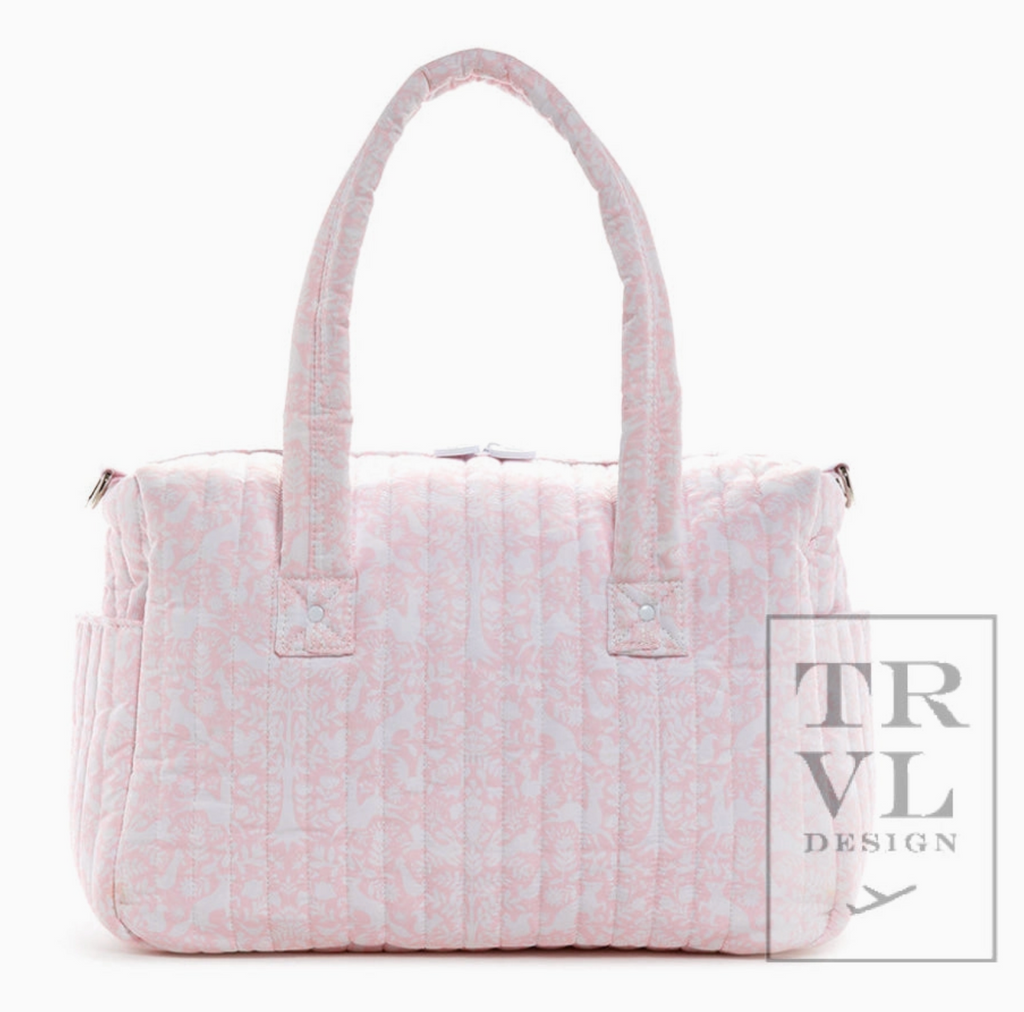 Quilted Stroller Bundle in Woodland Pink