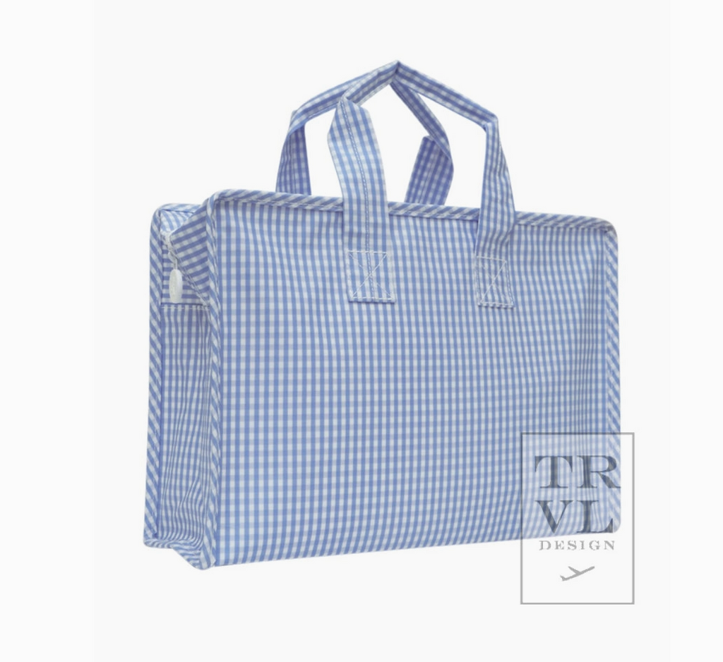 Overnight Tote - Gingham Sky
