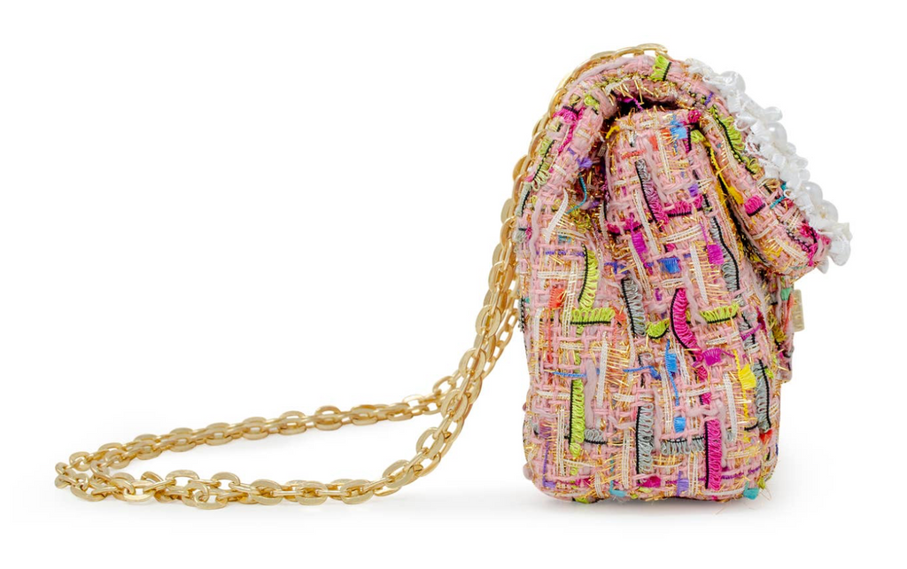 Classic Tweed Handbag - Pink