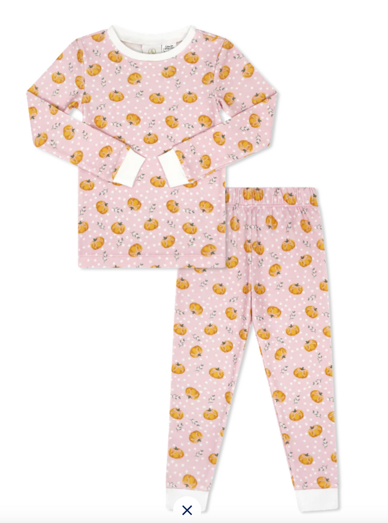 Sweet Pea PJ Set - Pink Pumpkin Patch