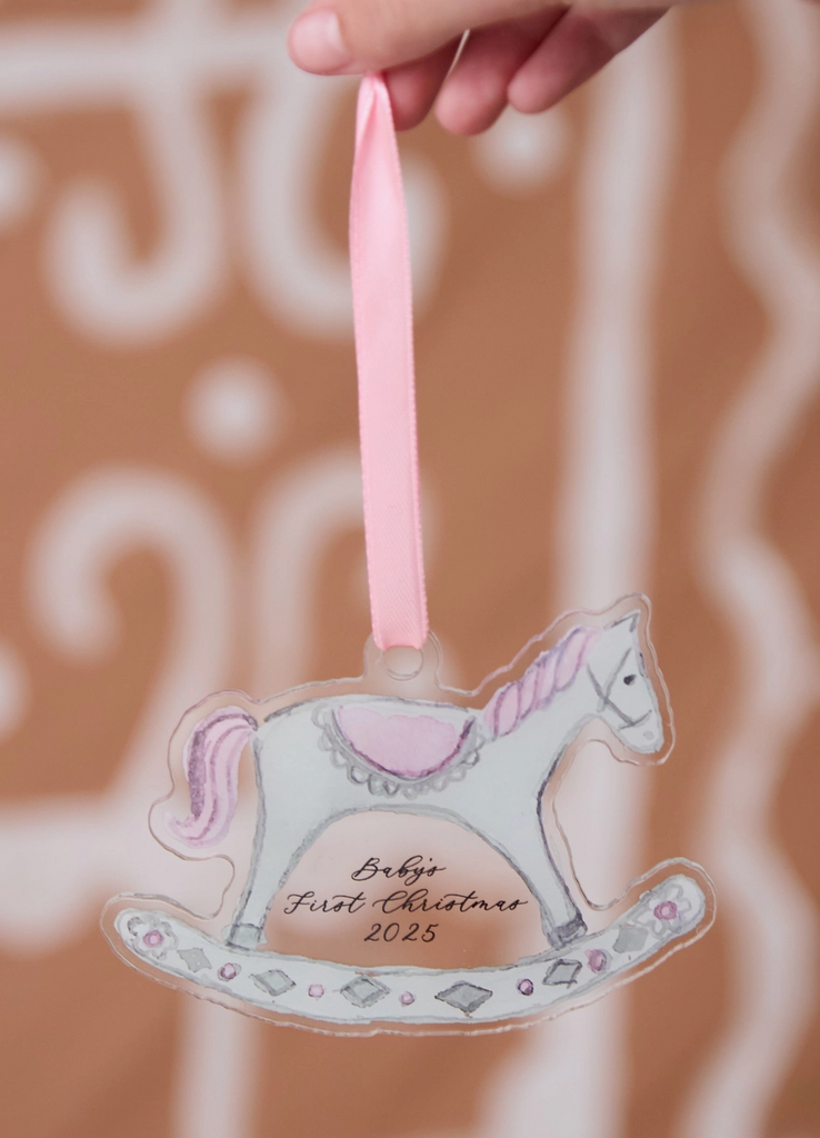 Baby's First Christmas Ornament - Pink