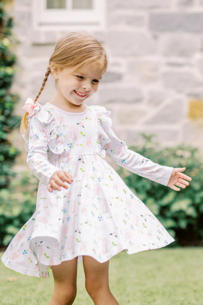 En Point Long Sleeve Twirl Dress