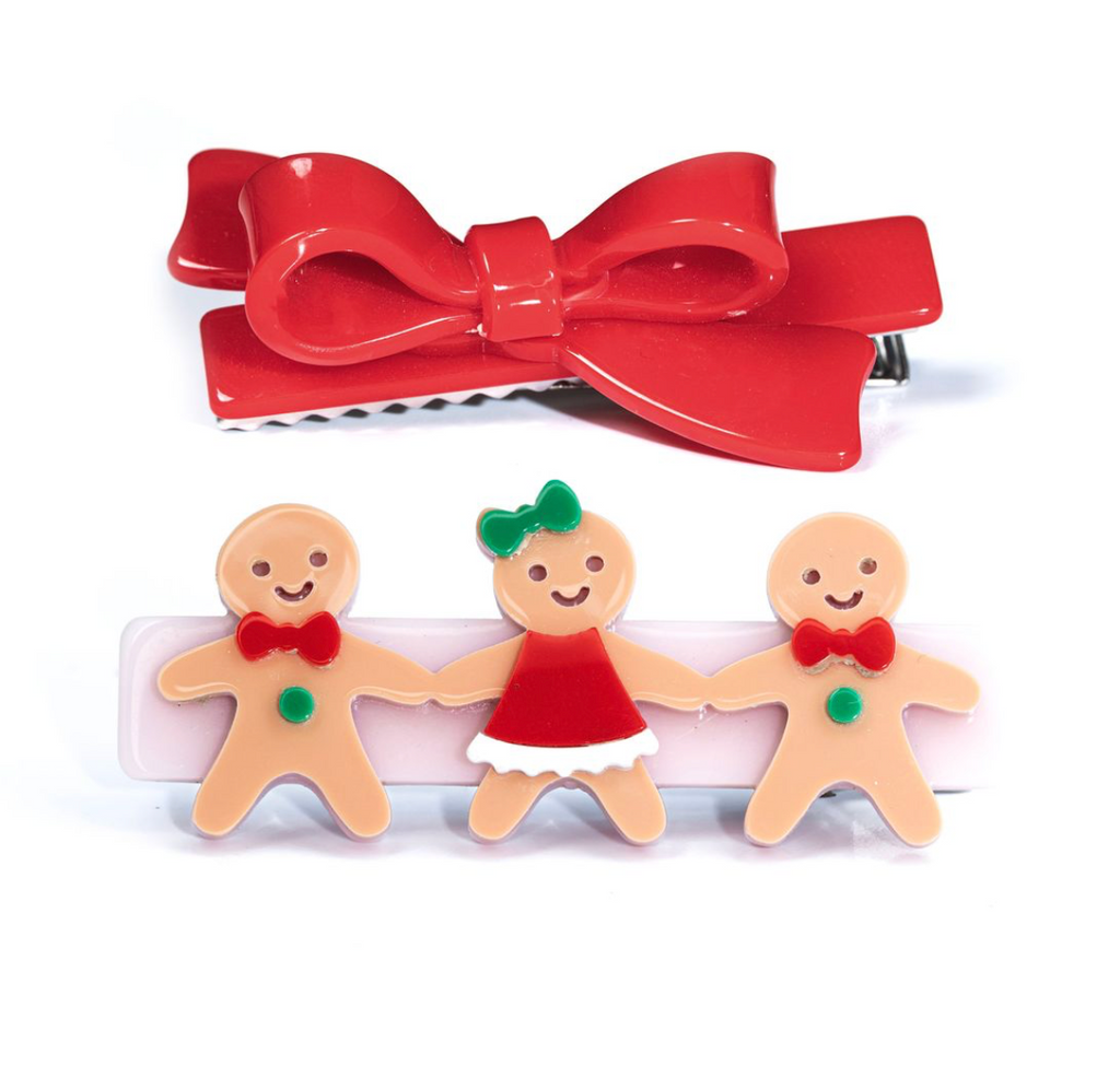 Gingerbread Friends Hair Clips