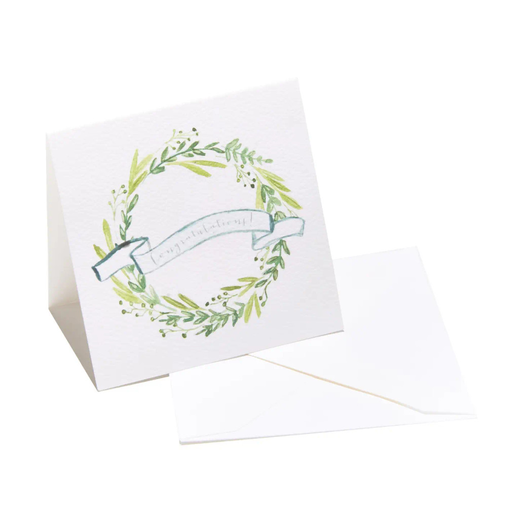 Congratulations Wreath Enclosure Card