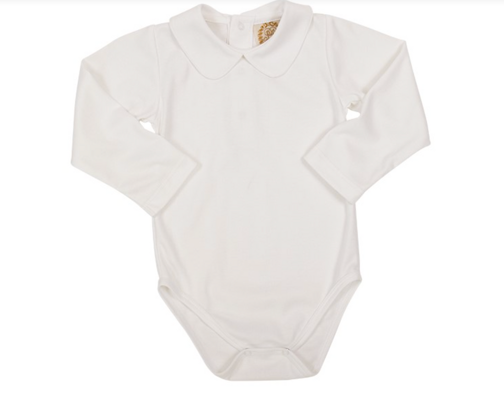 Peter Pan LS Onesie - Worth Ave White