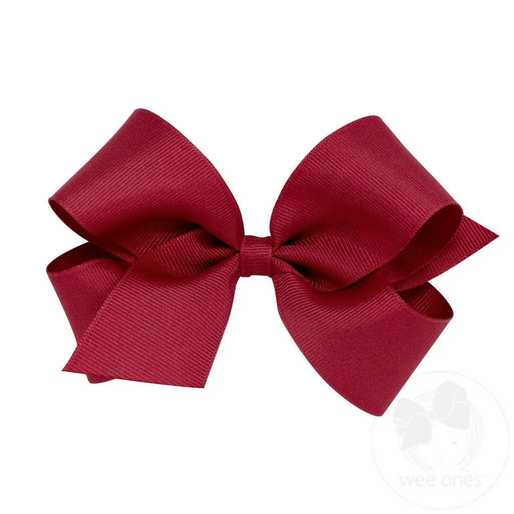 Medium Classic Grosgrain Bow - Cranberry