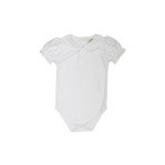 Maudes Peter Pan Pima Onesie Short Sleeve - Worth Ave White