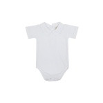 Peter Pan Short Sleeve Onesie - Worth Ave White