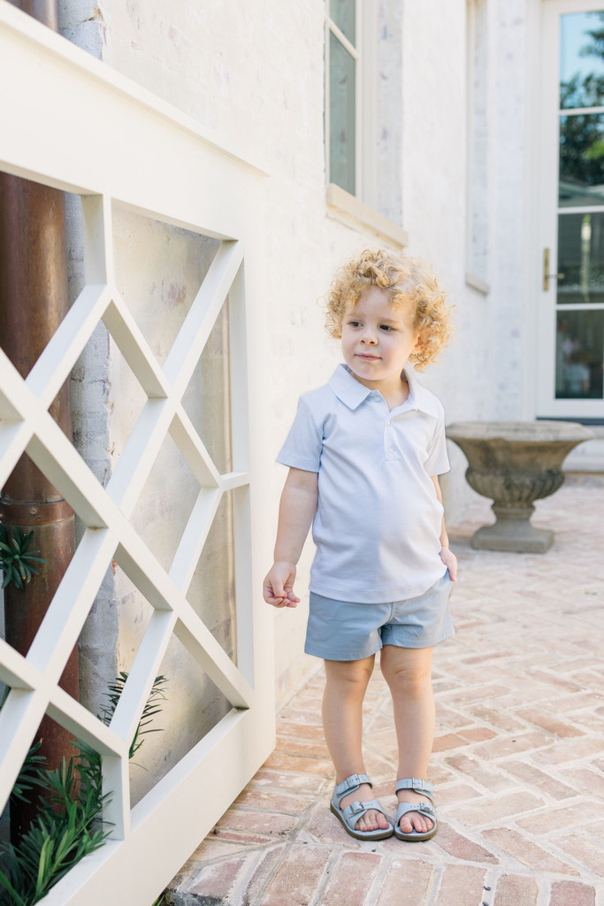 Light Blue Stripe Polo