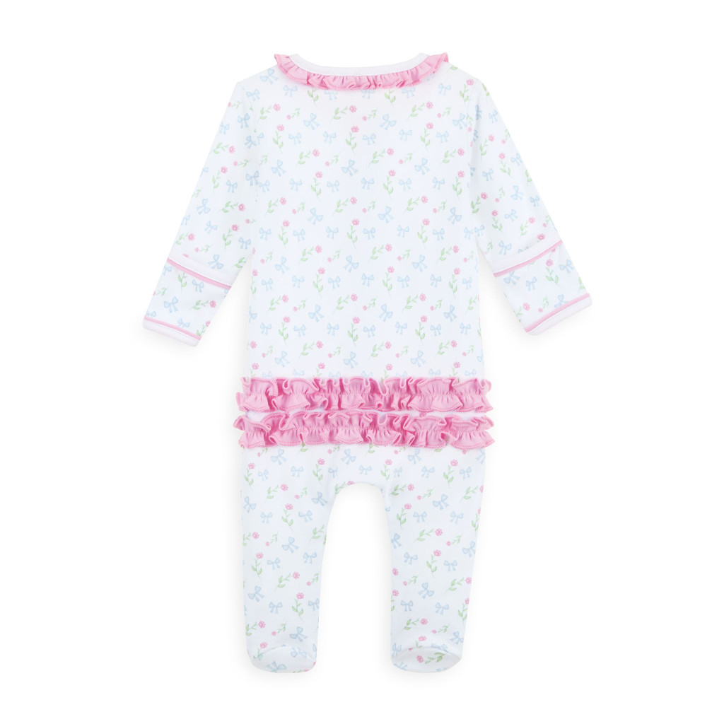 Evelyn's Classics Sky Blue Print Ruffle Footie