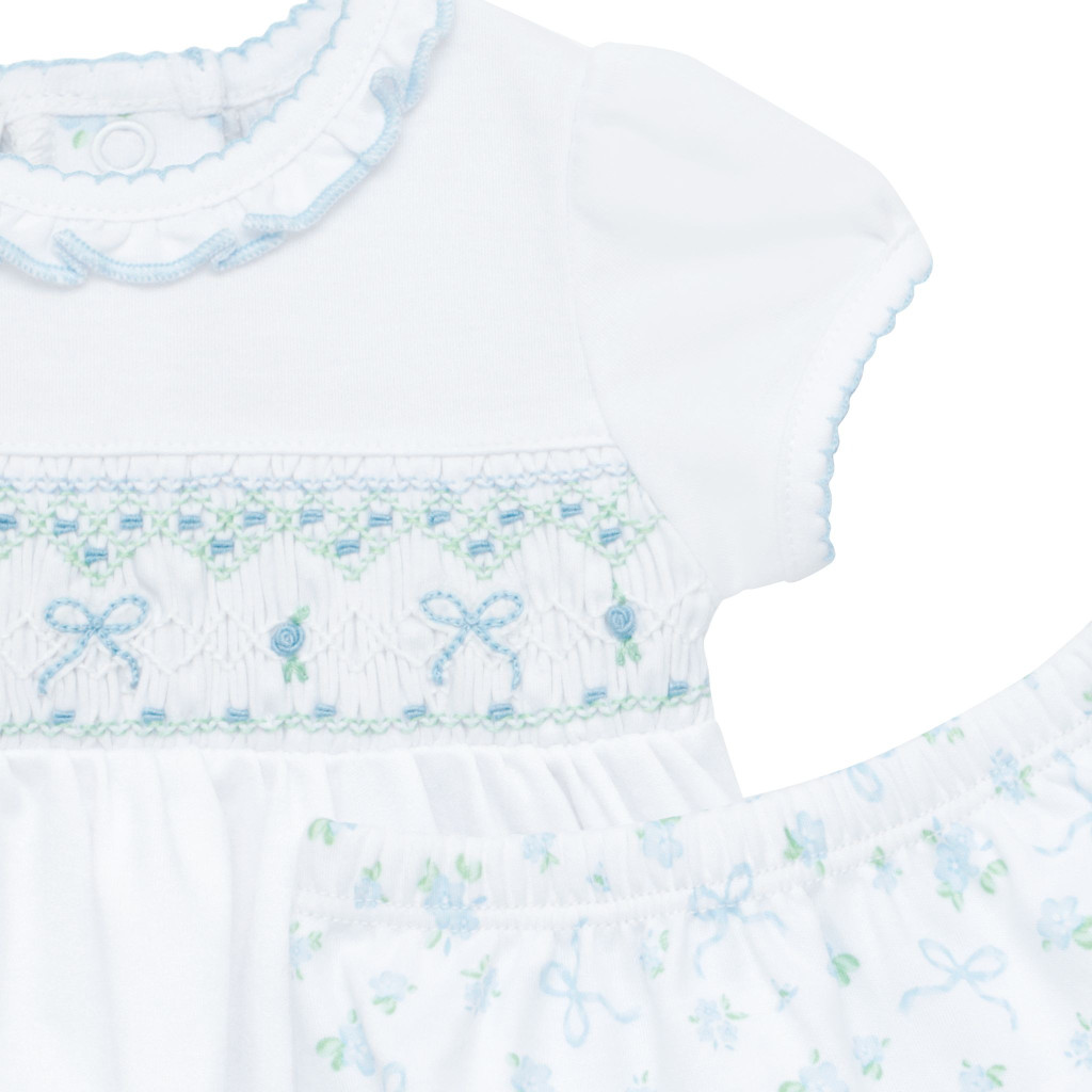 Eloise's Classics Sky Blue Smocked Ruffle Diaper Cover Set