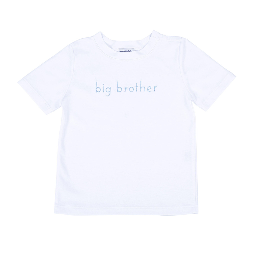 Blue Embroidered Big Brother Shirt
