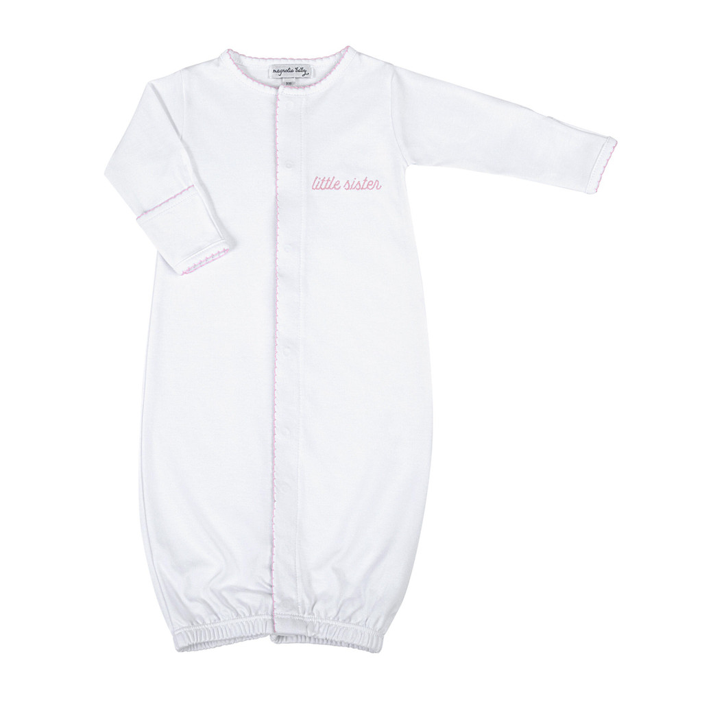 Little Sister Pink Embroidered Converter Gown