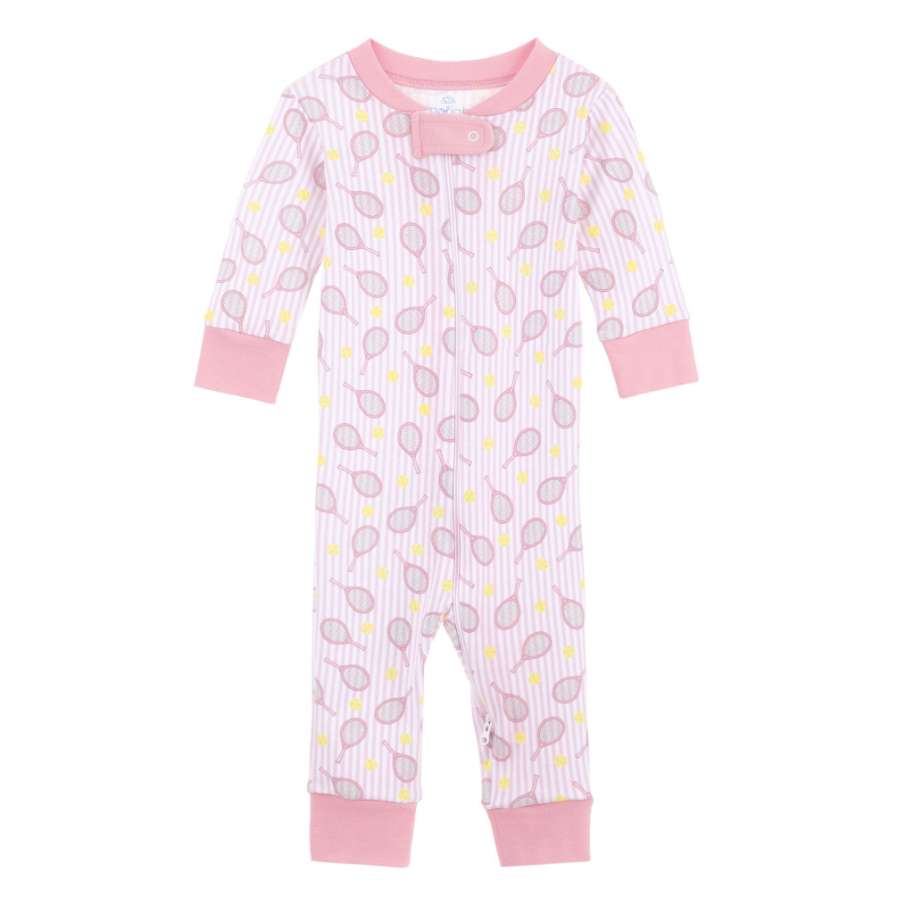 Tennis Star Pink Zip Pajamas