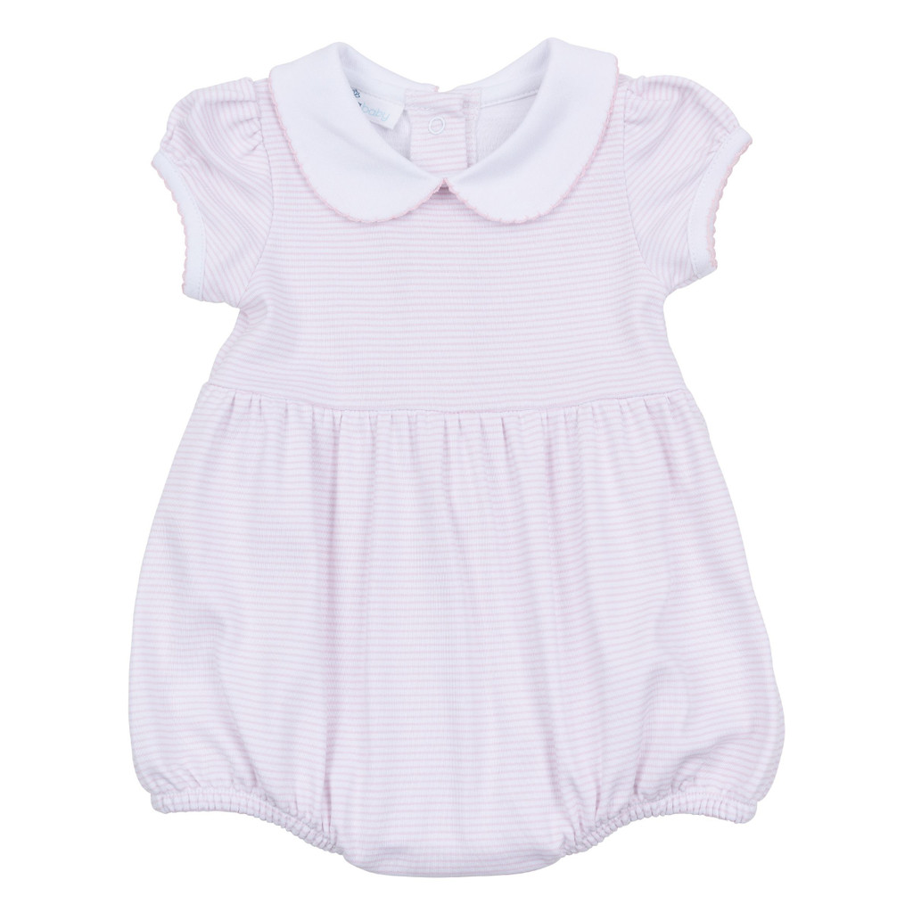 Mini Stripes Pink Collared Bubble