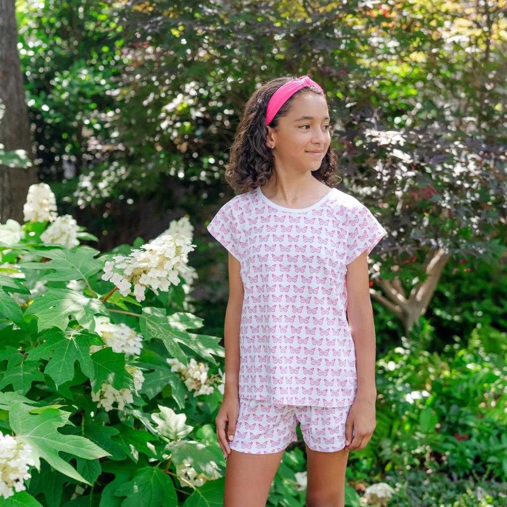 Emery Girls Short Set - Cartie Butterflies