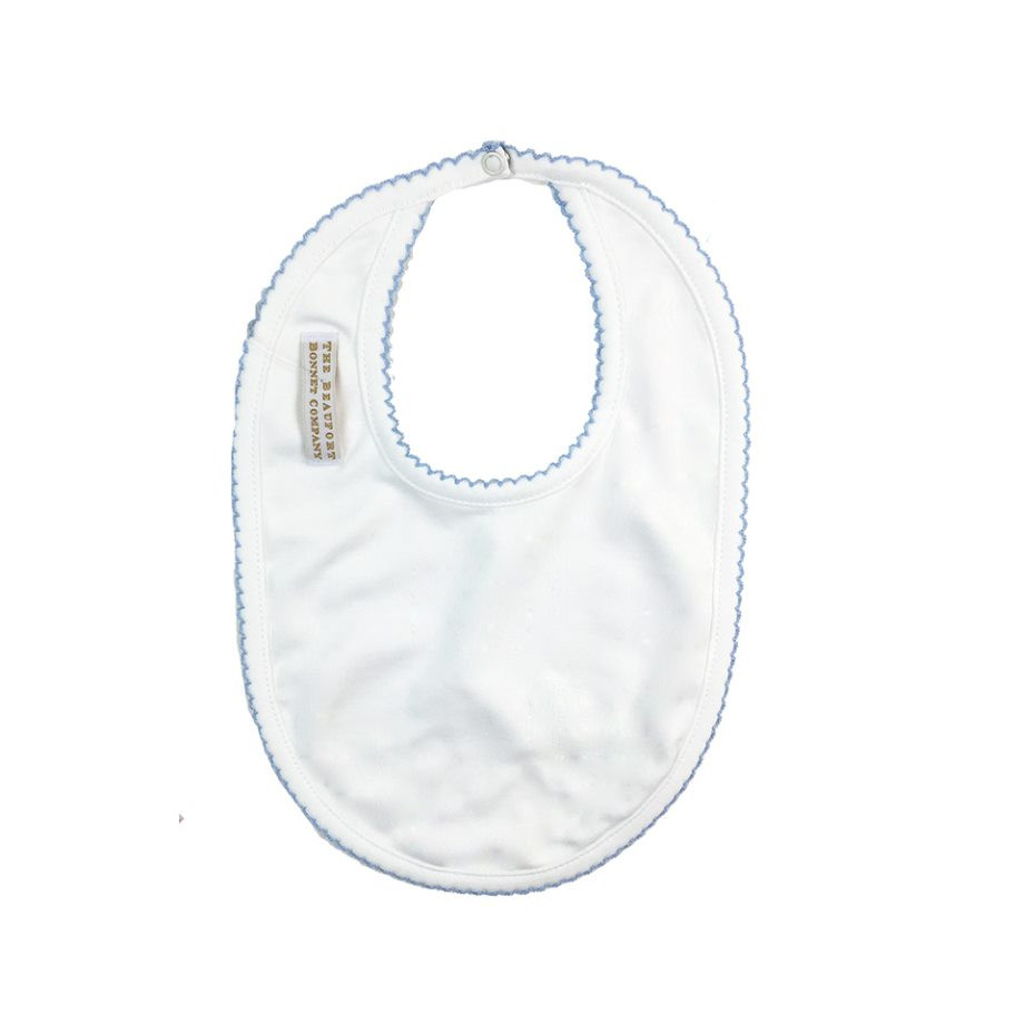 Bellyful Bib Picot - Worth Ave White/Buckhead Blue