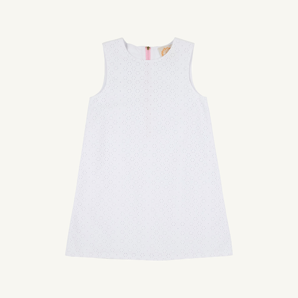 Sleeveless Betts Bow Dress Eyelet - Worth Ave White