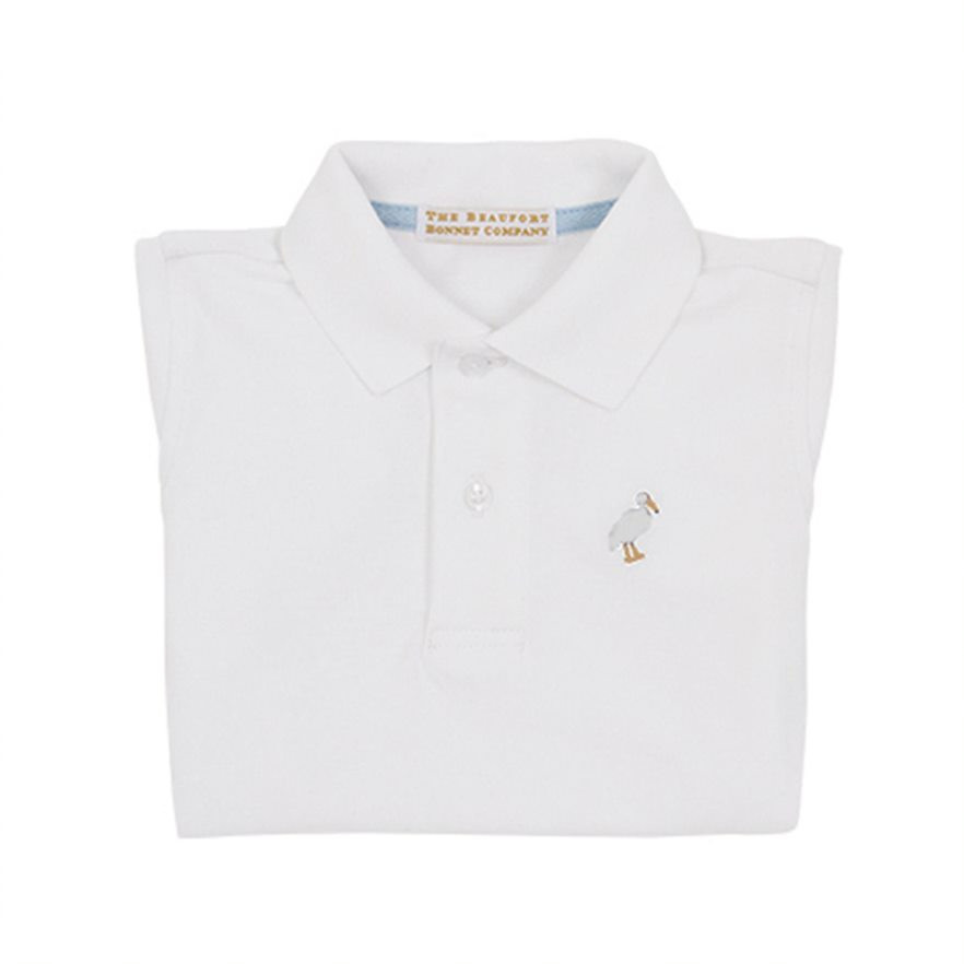Prim and Proper Polo Pima Short Sleeve - Worth Ave White/Multicolor