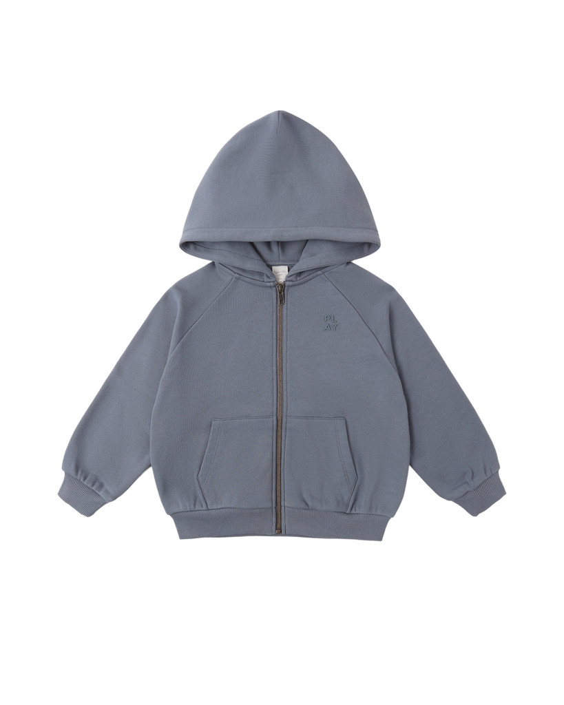 Zip Raglan Hoodie - Marine