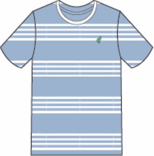 Carter Crewneck - Saddle Ridge Stripe (Sarasota Sky)/Worth Ave White/Gibson Island Green