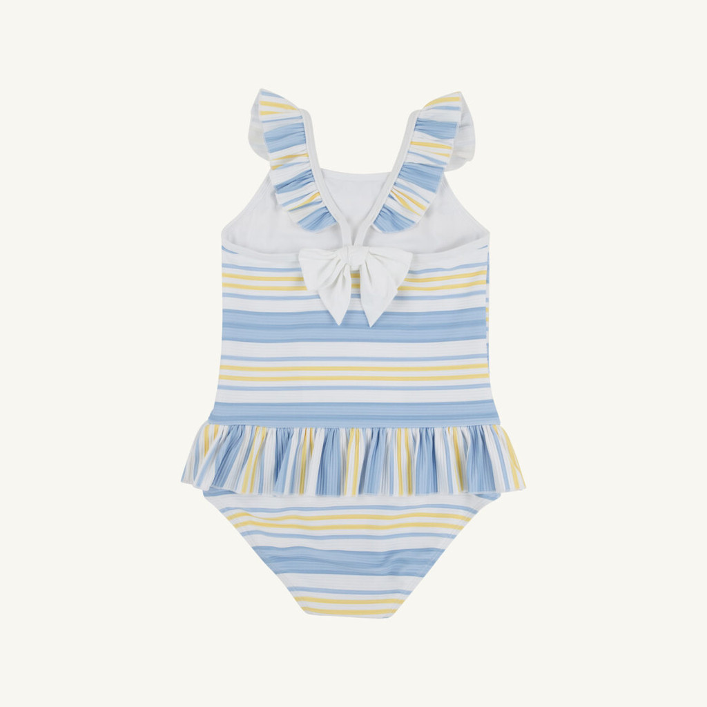St. Lucia Swimsuit - SoBro Stripe/Worth Ave White