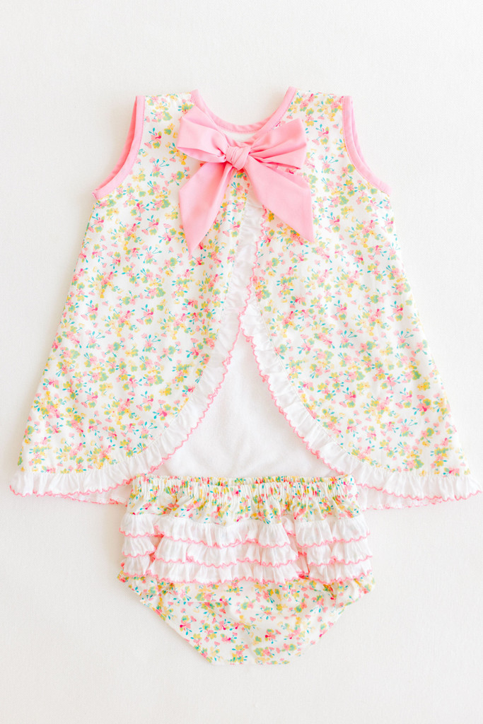 Diaper Set - Yellow Floral
