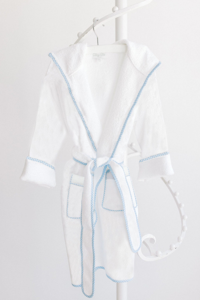 Bathrobe - Blue Buffalo Check Trim