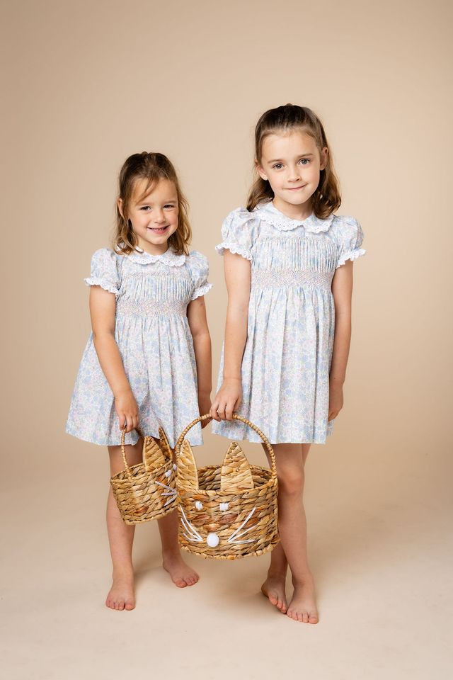 Short Sleeve Smocked Day Dress - Lynwood Floral