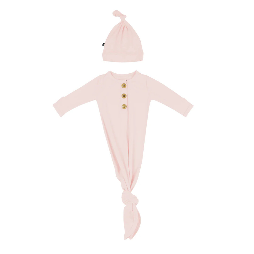 Knotted Gown with Hat Set - Blush