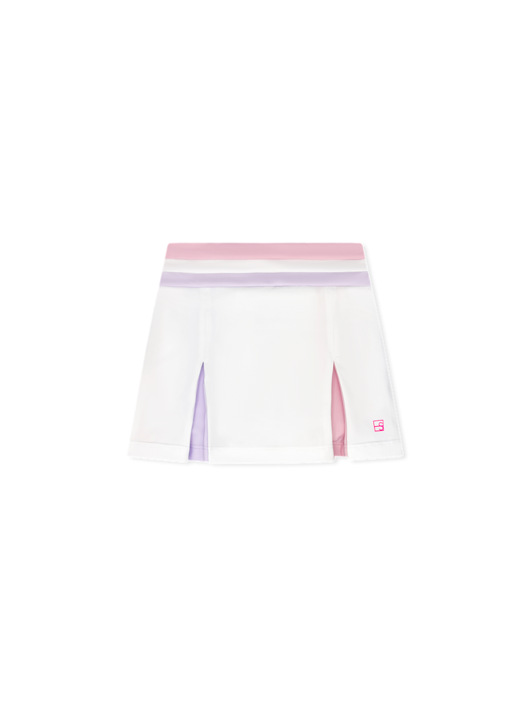 Courtney Skort - Pure Coconut, Cotton Candy Pink, Petal Purple